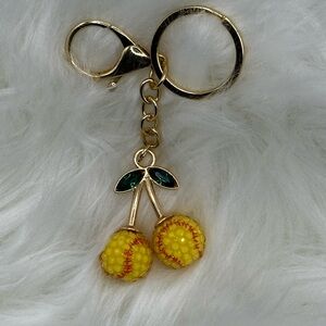 Softball Cherry Keychain/ Bagcharm